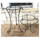 Two Metal Planter Stands
