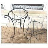 Two Metal Planter Stands