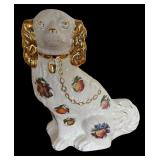 Pair of Vintage Floral / Chintz Staffordshire Dog Figurines