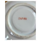 Four Teacups with Saucers by Delft, Royal Crown Derby, Japanese Lithophane Teacup and More