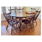 Vintage Conant and Ball Dining Room Table and Chairs Set