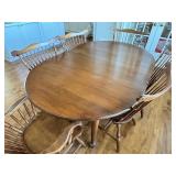 Vintage Conant and Ball Dining Room Table and Chairs Set