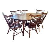 Vintage Conant and Ball Dining Room Table and Chairs Set