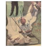 Framed Tee Times Advertisement Signed by Arnold Palmer