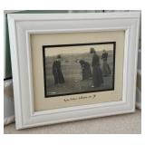 Antique 1886 Framed Lady Golfers Black and White Photographic Print