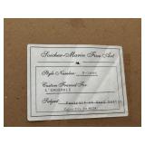 Beautiful Gilded Framed Black and White Drawing Print of a Girl Sitting