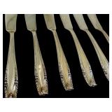 Eight Wallace Stradivari Sterling Silver Spreaders and Butter Knife