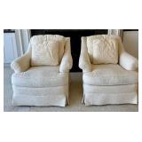 Pair of Neutral Colored Upholstered Chairs by Sherrill