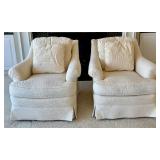 Pair of Neutral Colored Upholstered Chairs by Sherrill