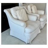 Pair of Neutral Colored Upholstered Chairs by Sherrill
