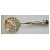 Vintage Sterling Silver Slotted Flat Spoon