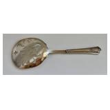 Vintage Sterling Silver Slotted Flat Spoon