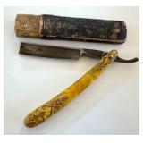 Vintage Art Deco Straight Razor with Case