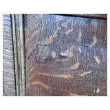 Antique Console / Buffet with Leaded Glass Doors