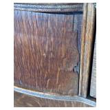 Antique Console / Buffet with Leaded Glass Doors