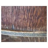 Antique Console / Buffet with Leaded Glass Doors