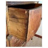 Antique Console / Buffet with Leaded Glass Doors