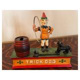 Vintage Cast Iron Mechanical Trick Dog Bank