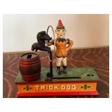 Vintage Cast Iron Mechanical Trick Dog Bank