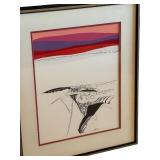 Framed Original Acrylic Painting entitled Layered in Reds