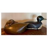 Two Vintage Wooden Decorative Decoys