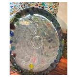 Set of Eight Hand Blown Textured Glass Tumblers