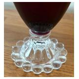 Anchor Hocking Royal Ruby Boopie Footed Glasses