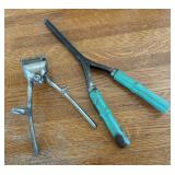 Vintage Finds including Bottles, Shoe Form, Cast Iron Pop Over Pan and More