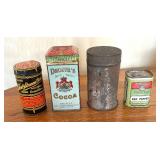 Variety of Vintage Tins including Whitmans Sampler, Durkees Gourd Sage, Drostes Cocoa and More