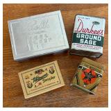Variety of Vintage Tins including Whitmans Sampler, Durkees Gourd Sage, Drostes Cocoa and More