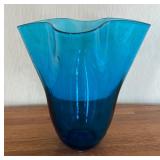Ruffled Glass Vase by Blenko