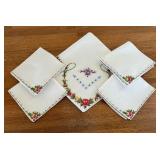 Lovely Needle Point Tablecloth and Four Napkins