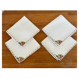 Lovely Needle Point Tablecloth and Four Napkins