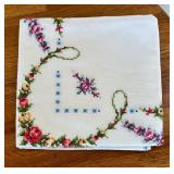 Lovely Needle Point Tablecloth and Four Napkins