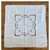 Lovely Needle Point Tablecloth and Four Napkins