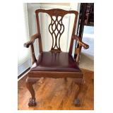 Pair of Dave Weflan Walnut Chippendale Style Chairs