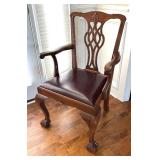 Pair of Dave Weflan Walnut Chippendale Style Chairs