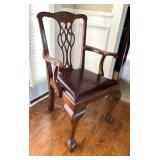 Pair of Dave Weflan Walnut Chippendale Style Chairs