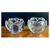 Pair of Mikasa Lotus Votive Candle Holders