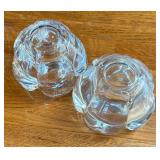 Pair of Mikasa Lotus Votive Candle Holders