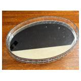 Vanity Tray with Two Magnifying Mirrors