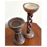 Vintage Decorative Wooded Candle Holders