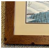 "Mallard Ducks in Flight" Framed Original Watercolor by Rhynard Klingbeil