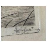 Les Kouba Drypoint Etching / Les Kouba Drypoint Etching Cans on the Move