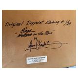 Les Kouba Drypoint Etching / Les Kouba Drypoint Etching Cans on the Move