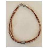 Simple Yet Elegant Sterling Silver and Rhinestone Necklace