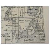 Antique 1898 Framed Mounds View Township Map