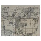 Antique 1898 Framed Mounds View Township Map