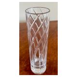 Tiffany and Co Reeds Swirl Cut Cylinder 8" Vase