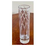 Tiffany and Co Reeds Swirl Cut Cylinder 8" Vase